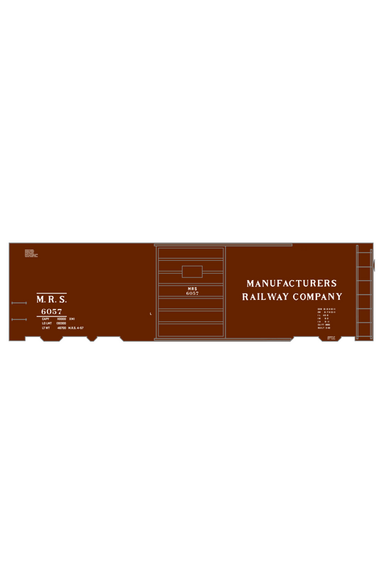 Manufacturers Railway Steel Boxcar White MRS