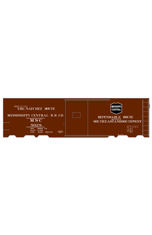 Mississippi Central 40 Ft Boxcar White