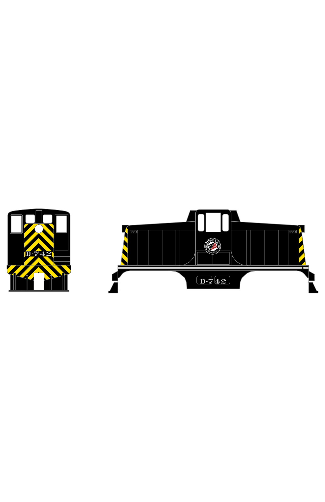 Minneapolis and St Louis GE 44 Tonner Locomotive   - Decal