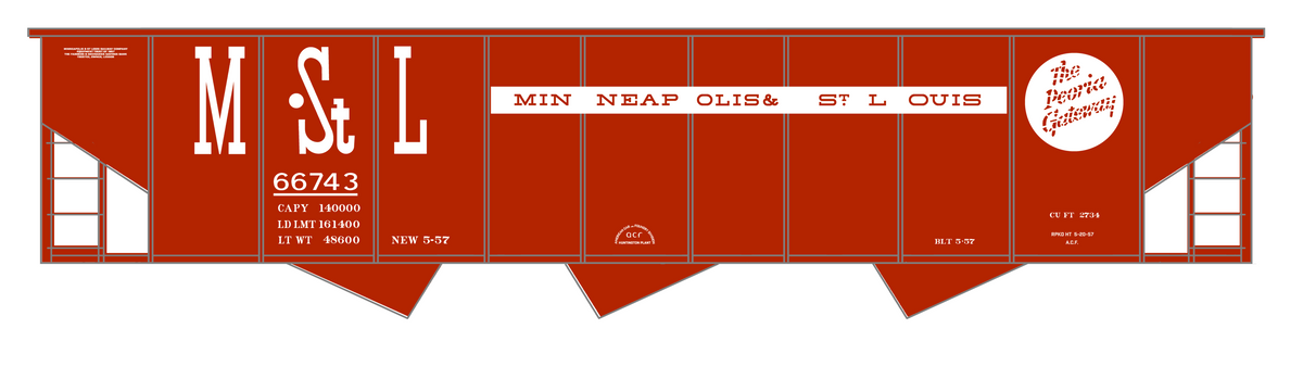 Minneapolis and St Louis Three Bay Hopper MSTL