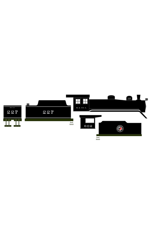 Minneapolis and St Louis Steam Locomotive Aluminum Later Aluminum, Herald Schemes