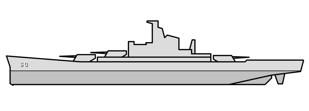 Navy Ship Hull Numbers  White and Black  - Decal