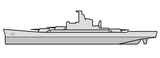 Navy Ship Hull Numbers  White and Black  - Decal
