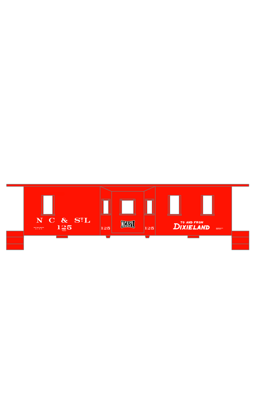 Nashville, Chattanooga and St Louis Caboose White NC&StL