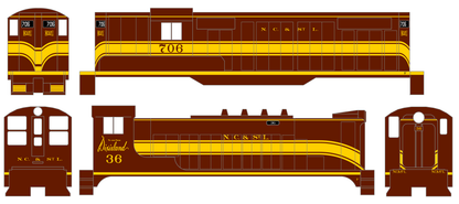 Ncstl Diesel Locomotive Yellow For Tuscan Locomotives
