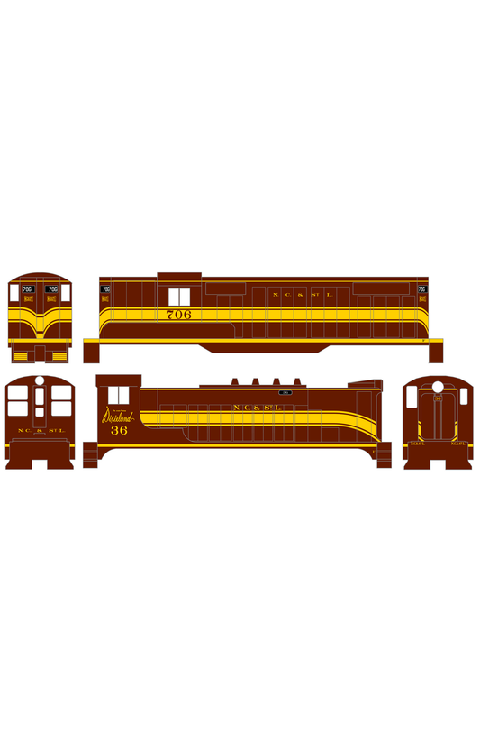 Ncstl Diesel Locomotive Yellow For Tuscan Locomotives