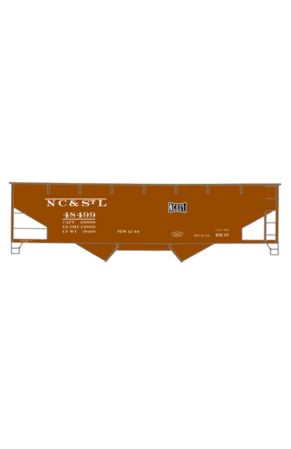 Nashville Chattanooga & St Louis Offset Hopper Car White NC&StL