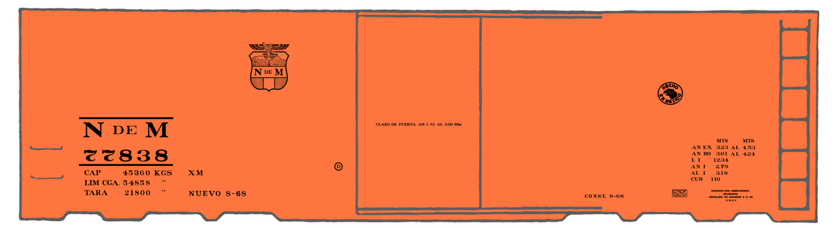 Nacionales De Mexico NDEM 40 Ft Boxcar Black