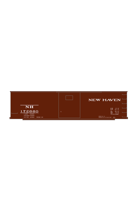 New York, New Haven, and Hartford 36 Ft Wood Boxcar White