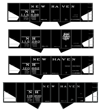 New York, New Haven, and Hartford Ribbed Twin Hopper White HM HM1 HM2 Classes