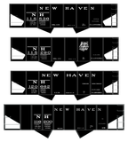 New York, New Haven, and Hartford Ribbed Twin Hopper White HM HM1 HM2 Classes - Decal
