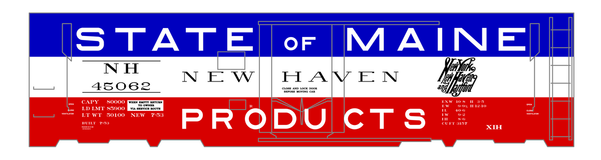 New Haven 40 Ft Insulated Boxcar State Of Maine Products