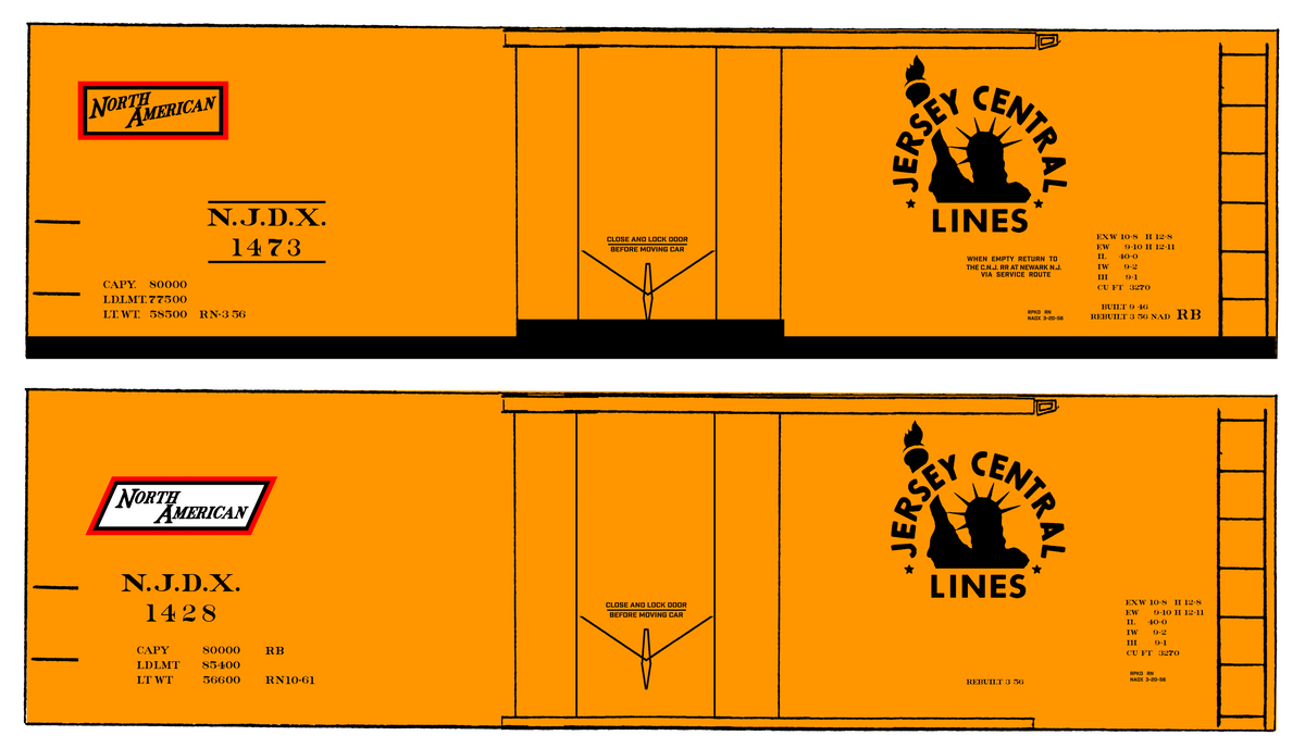 Central Of New Jersey 40 Ft Steel Ice Reefer Black NJDX