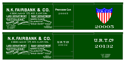 NK Fairbank URT Co. 34 Ft Wood Boxcar White Billboard