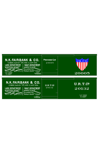 NK Fairbank URT Co. 34 Ft Wood Boxcar White Billboard