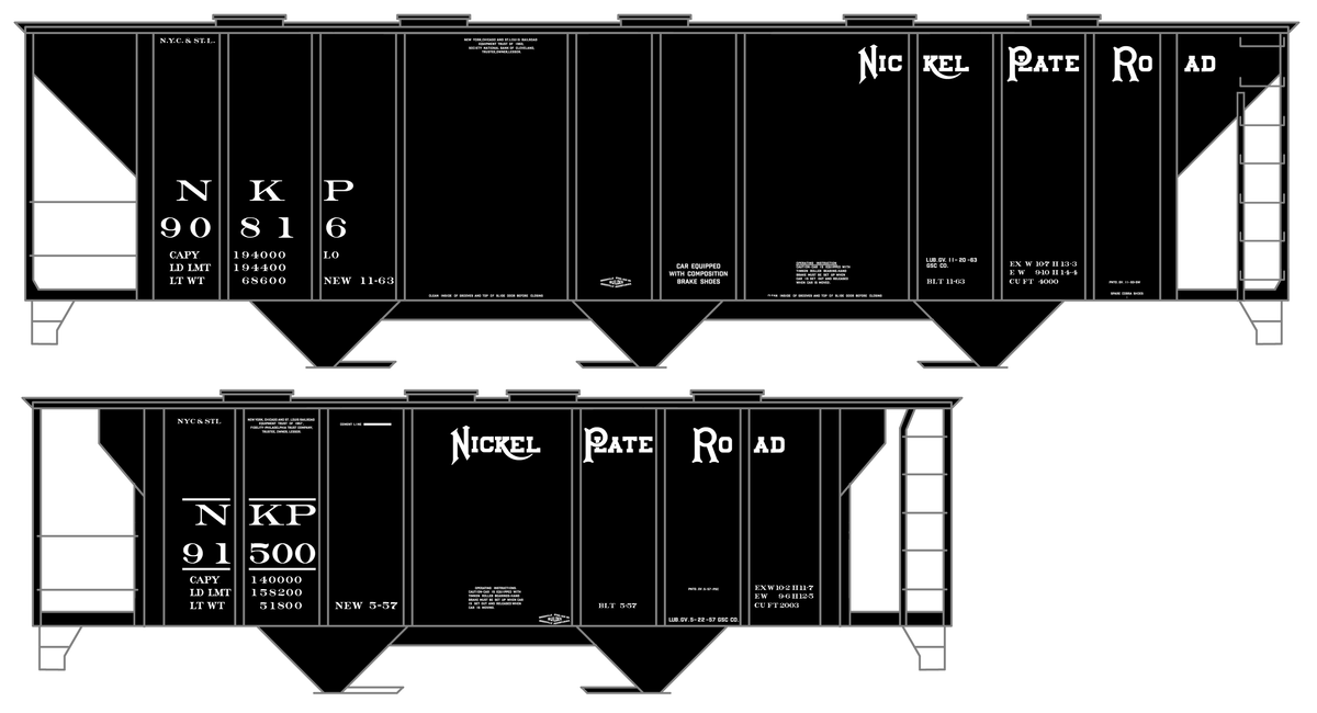 Nickel Plate Road Covered Hopper White