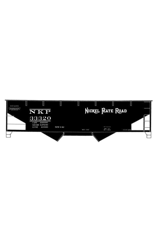 Nickel Plate Road Offset Twin Hopper White