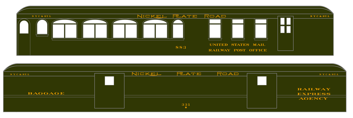 Nickel Plate Road Heavyweight Passenger Car Bronze Gold