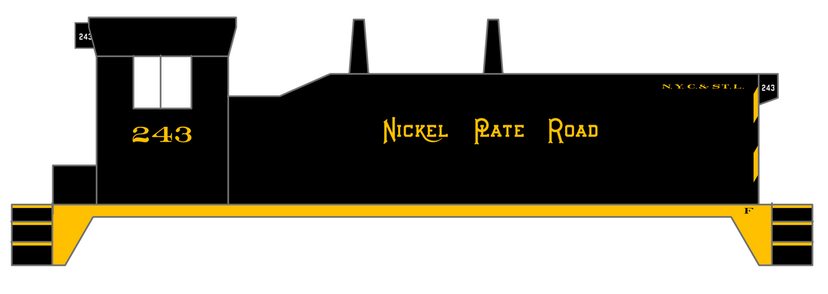 Nickel Plate Road Diesel Switcher Yellow