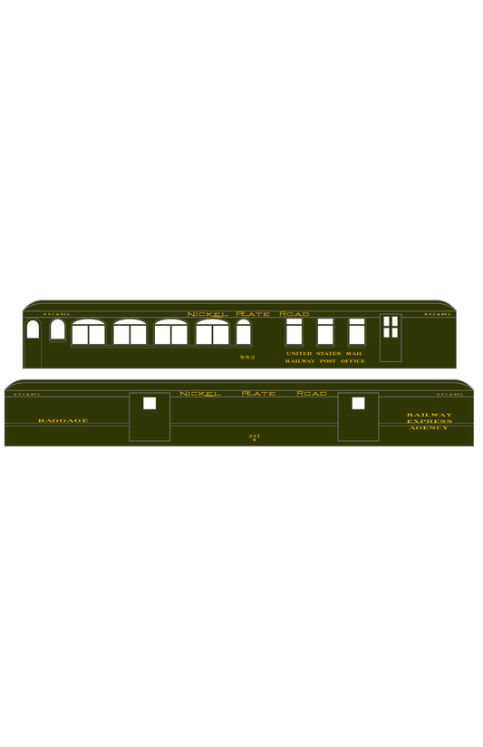 Nickel Plate Road Heavyweight Passenger Cars Dulux Gold