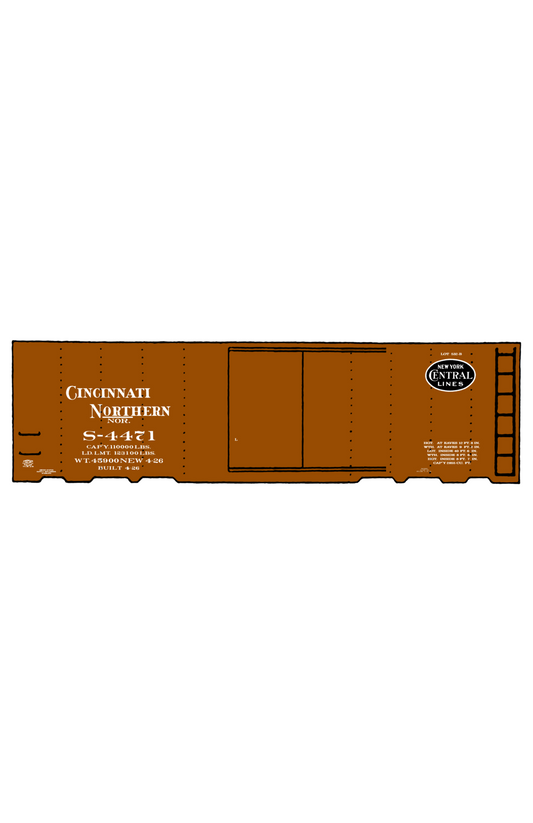 Cincinnati Northern 40 Ft Boxcar White New York Central