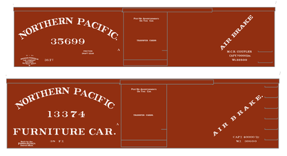 Northern Pacific 36 Ft Wood Boxcar White