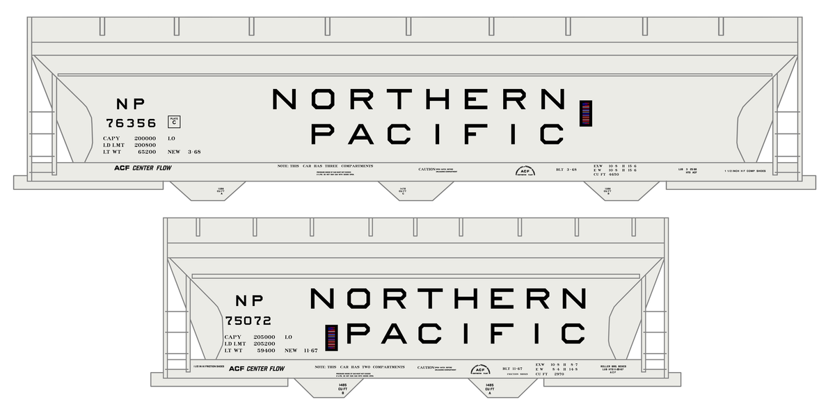 Northern Pacific ACF Covered Hopper Black