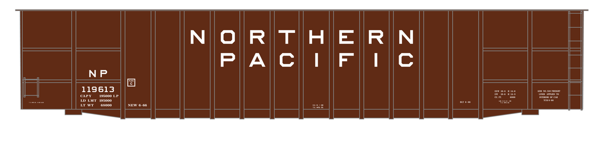 Northern Pacific Woodchip Gondola White