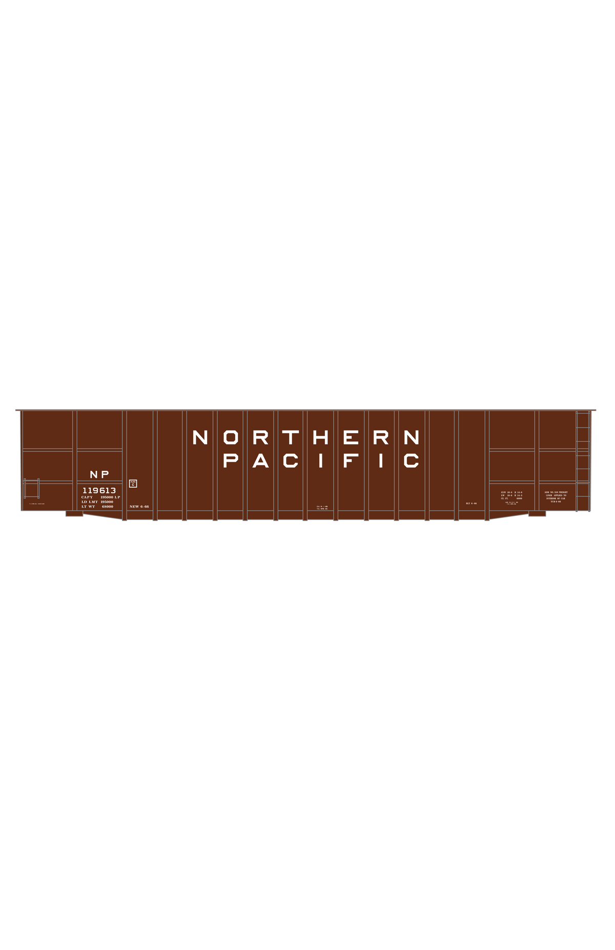 Northern Pacific Woodchip Gondola White