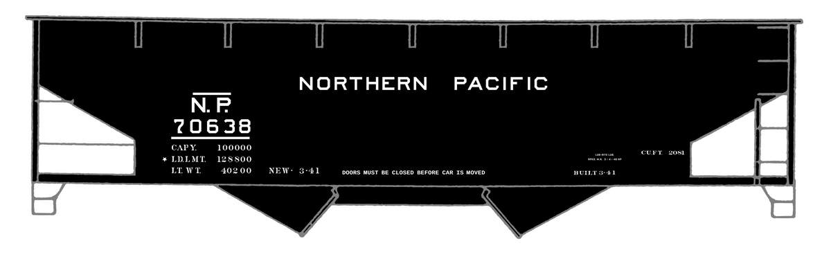 Northern Pacific Offset Twin Hopper White
