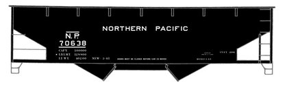 Northern Pacific Offset Twin Hopper White