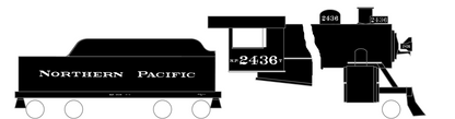 Northern Pacific Steam Locomotive White