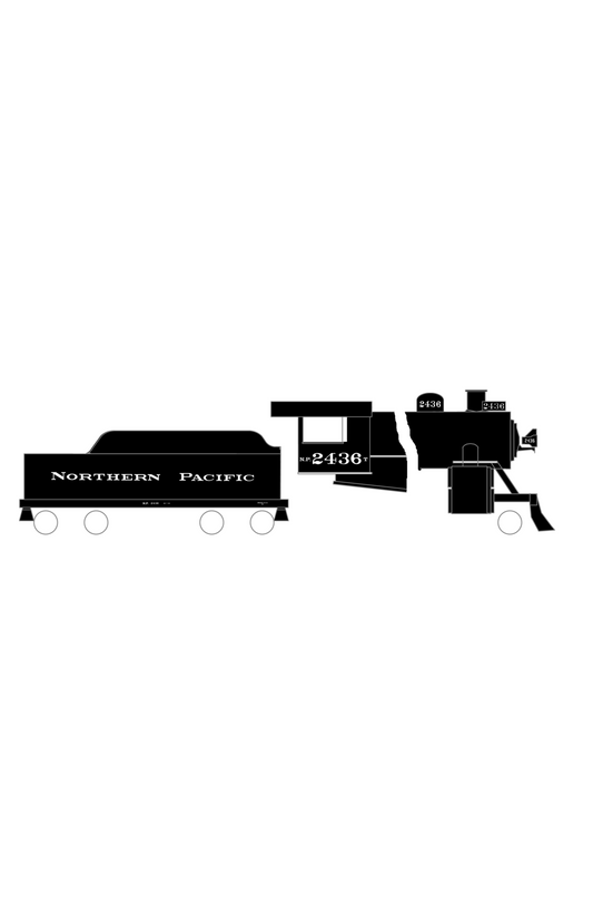 Northern Pacific Steam Locomotive White