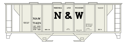 Norfolk and Western Cement Covered Hopper Black