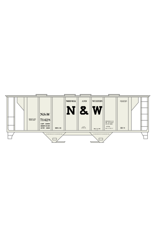 Norfolk and Western Cement Covered Hopper Black