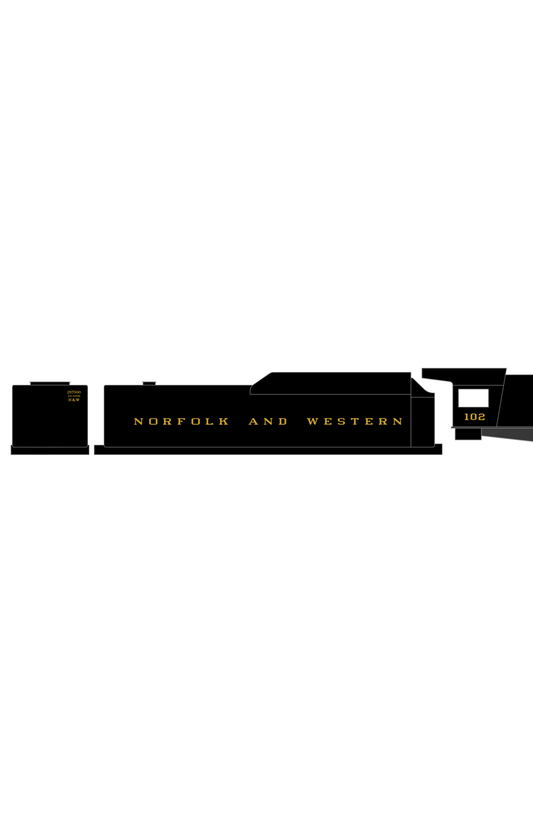 Norfolk and Western Steam Locomotive Bronze Gold