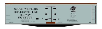 Northwestern Refrigerator Line Wood Ice Reefer Black CNW - Decal