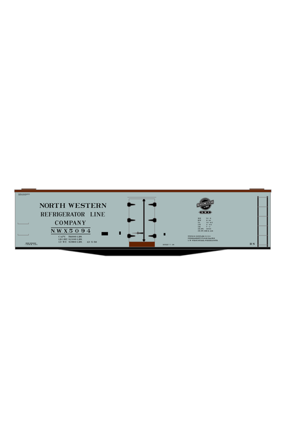 Northwestern Refrigerator Line Wood Ice Reefer Black CNW