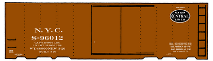 New York Central 40 Ft Boxcar White