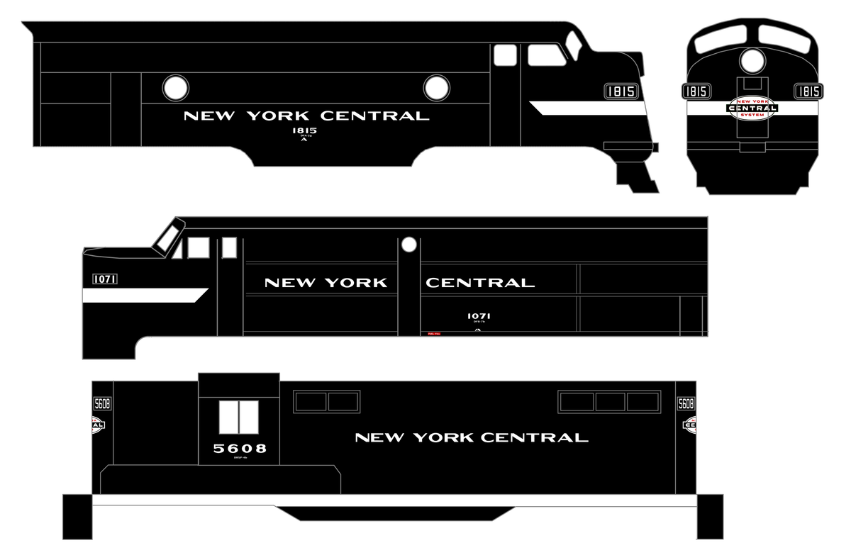 New York Central Cigar Band Diesel White Small Numbers