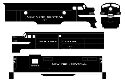 New York Central Cigar Band Diesel White Small Numbers
