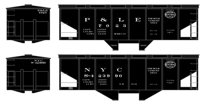New York Central Covered Hopper White NYC-Built - Decal