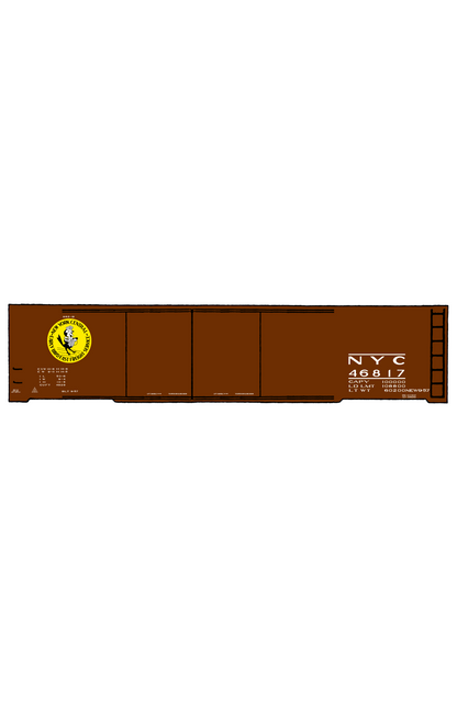 New York Central 50 Ft Boxcar Yellow, Black and White Early Bird