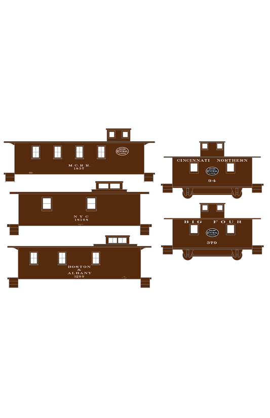 New York Central Cabooses White Roman Lettering
