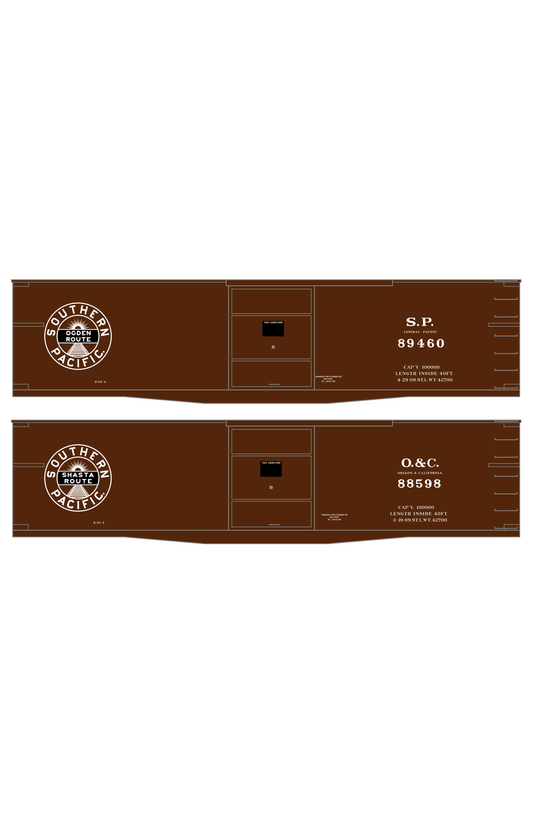 Oregon and California 40 Ft Wood Boxcar White Southern Pacific Shasta Route