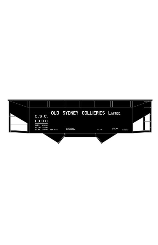 Old Sydney Collieries Ltd Offset Twin Hopper White Nova Scotia