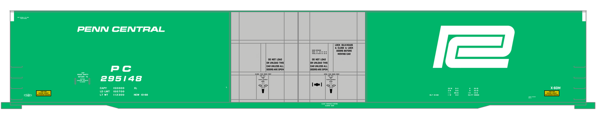 Penn Central 86 Ft Auto Parts Boxcar White