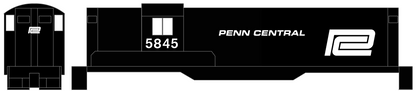 Penn Central PC Diesel Locomotive White