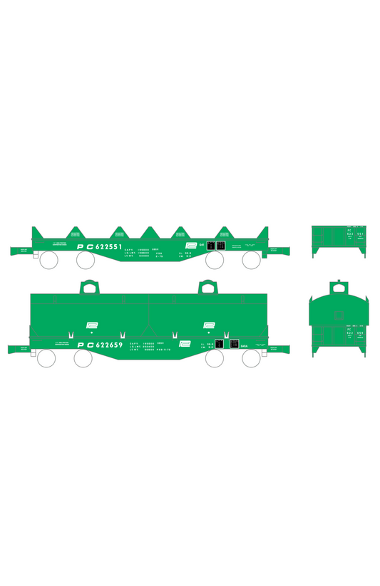 Penn Central G41 and G41A Coil Steel Car White