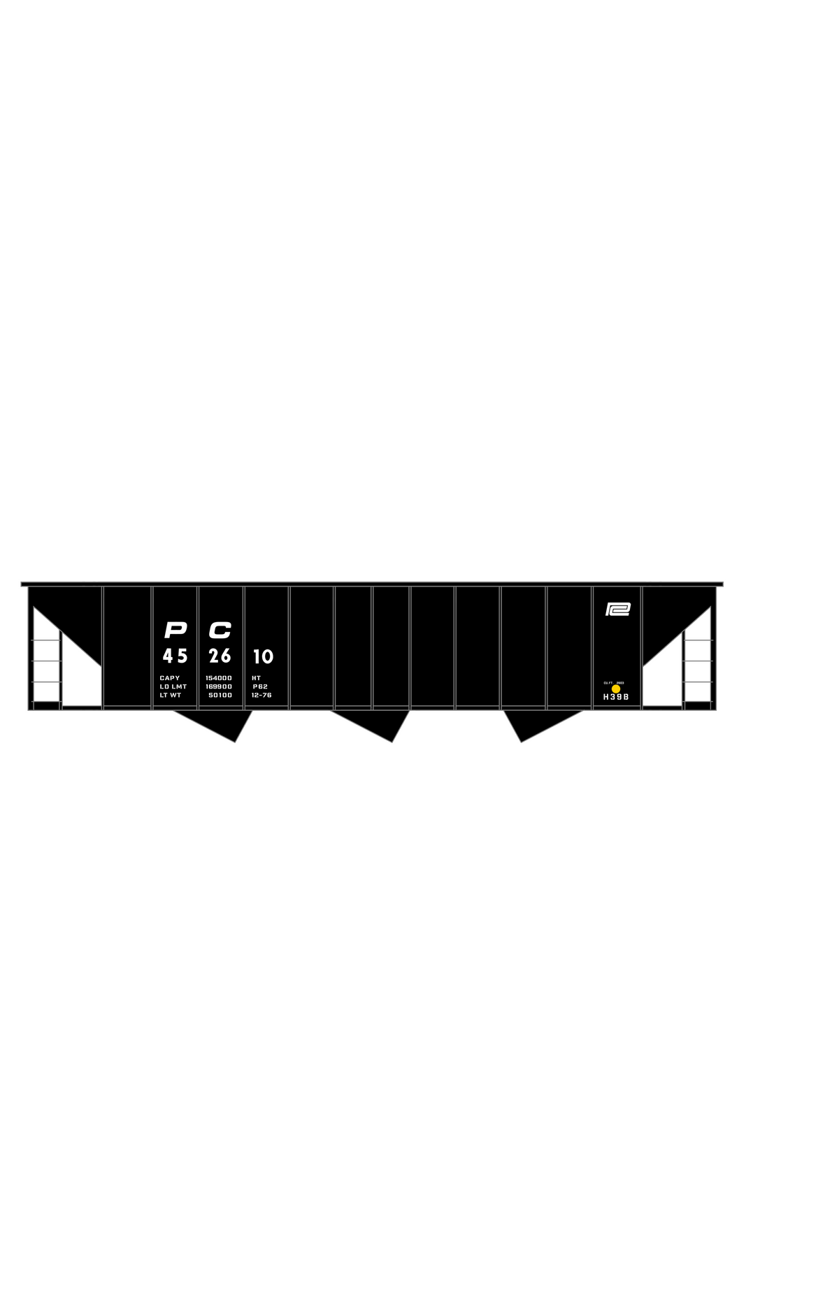 Penn Central Hopper Car White